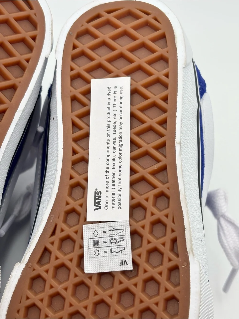 Vans Kids Knu Skool Shoe Royal Blue & White Lace-Up Skate Sneakers size 13‎